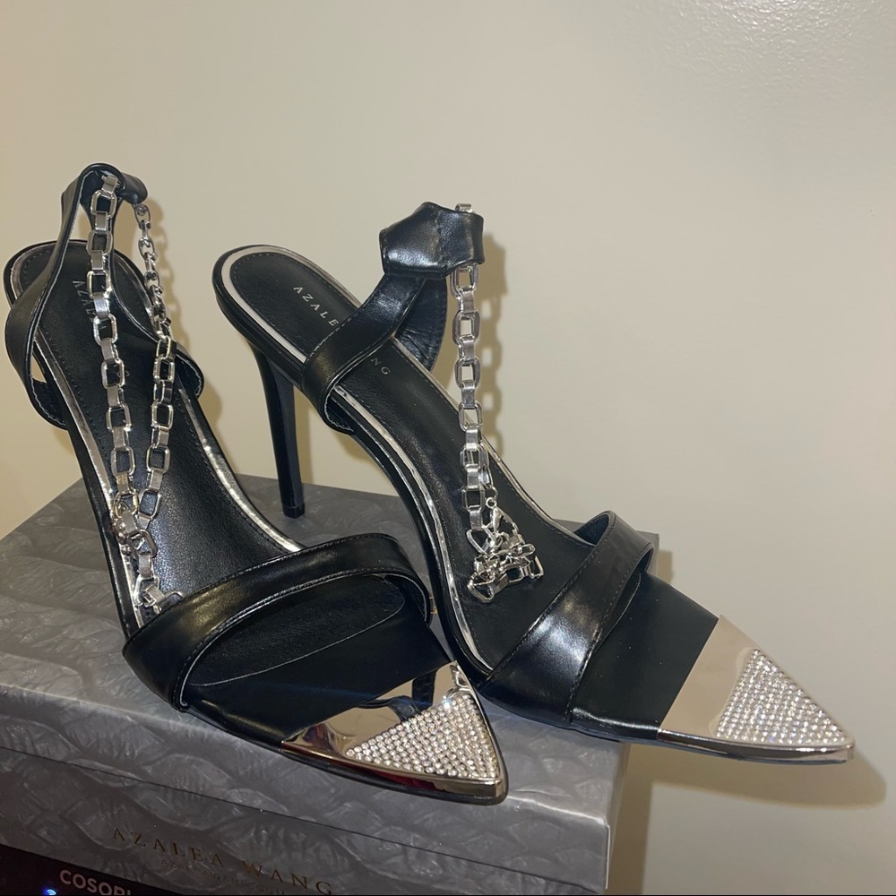 Faux leather Sexy bling heels